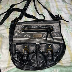 Cross body elephant/soft leather purse